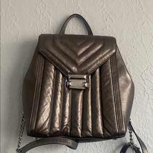 Michael Kors Pewter Whitney Leather Backpack
